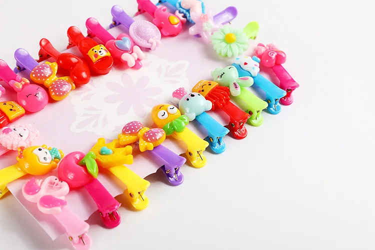 1000pcs/lot DIY Multi Plastic Candy Colore Jelly Hair Duck Clips Moetry Baby Hairpin Hair Styling Tools Accessories HA1432