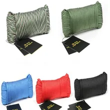 31 м 50 м 100 м 9 нитей Паракорд веревка Cuerda Escalada Mil тип спецификации многоцветный парашют тяги спасательный привязанный шатер веревка