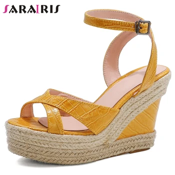 

SaraIris Open Toe Solid Brand Sandals Women Party Dress Ankle Strap Sandals Ladies Summer Shoes