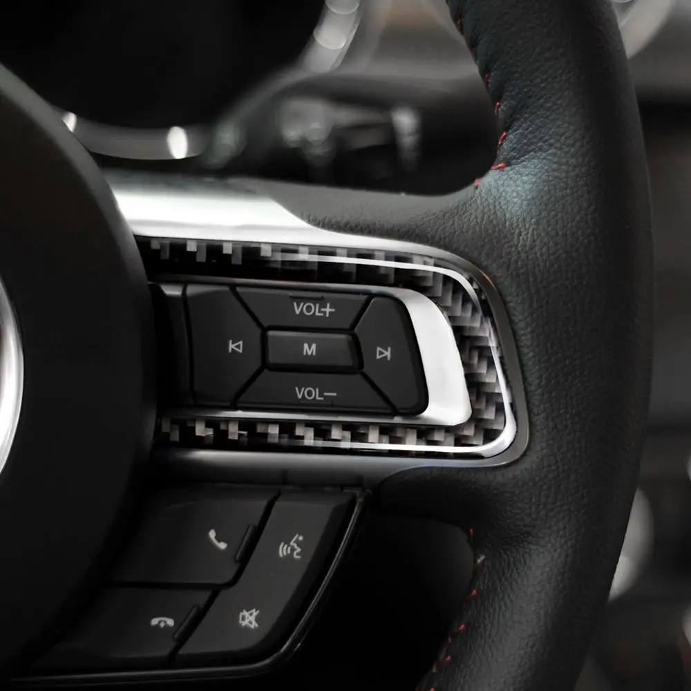 Углеродное волокно руль эмблема 3D наклейки для автомобиля Стайлинг Для Ford Mustang- авто аксессуары