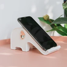 Мини Быстрый Практичный Настольный держатель для телефона милый декоративный безопасный мультяшный слон беспроводное портативное зарядное устройство для IPhone 8