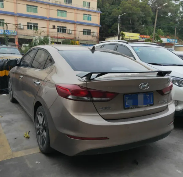 Для hyundai Elantra спойлер GT стиль ABS Материал заднее крыло автомобиля праймер цвет задний спойлер 2012
