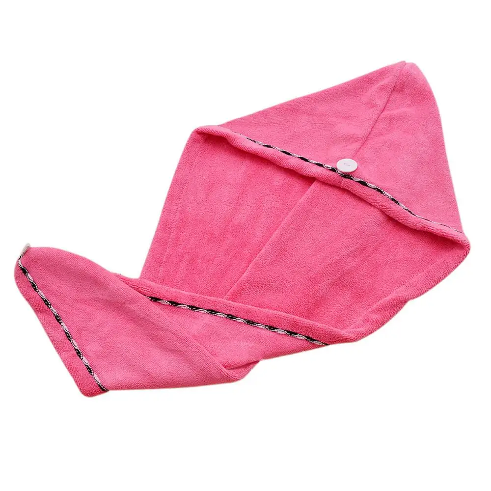 Hot Pink Горячее предложение, женское полотенце, кепка, быстрое высыхание, мягкое полотенце для волос из микрофибры, обернутое полотенце, шапочка для купания& xs - Цвет: Hot Pink