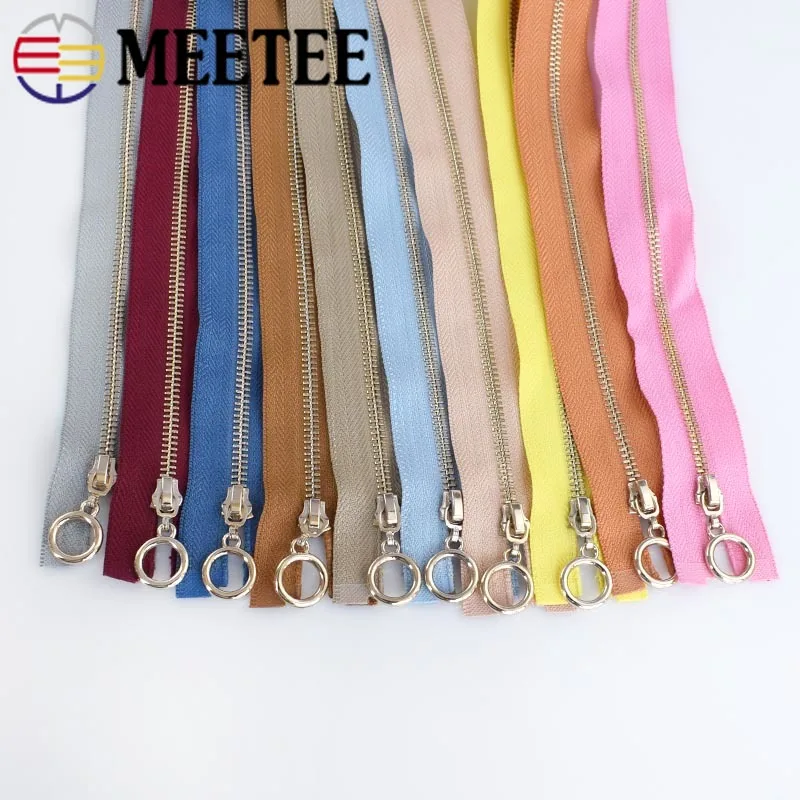 Meetee 2/5pcs 3# 70cm Metal Zippers O Ring Slider Puller Open-end Auto Lock Zip for Jacket DIY Clothes Sewing Accessories KY2135 | Дом и сад