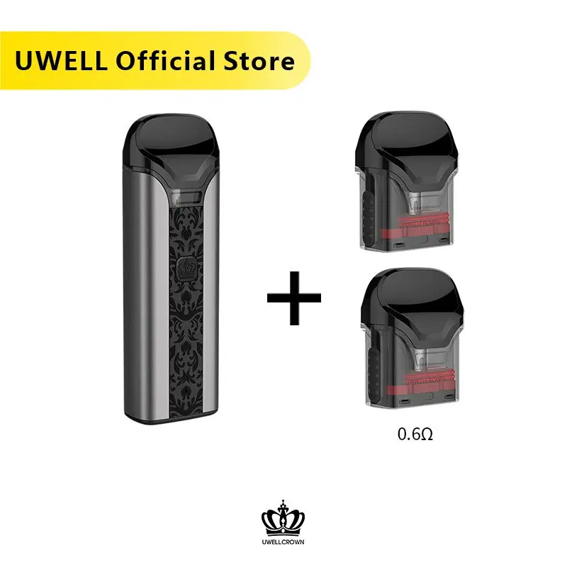 UWELL Корона Pod Системы и 1 пакет 3 мл емкость 0 6/1 Ом многоразового Е-сигарета пара Vape |
