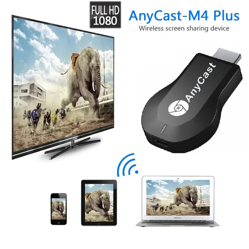 Anycast M4plus Chromecast 2 зеркальное отображение нескольких для ТВ приставки мини адаптер