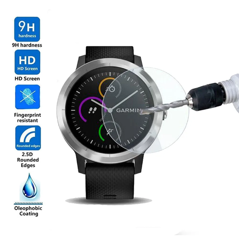 2 шт Ультра прозрачная защитная пленка из закаленного стекла для Garmin Vivoactive 3 Smart Watch Vivoactive3 Защитная крышка для экрана