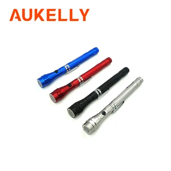 

Aukelly Head Telescopic flashlight Flexible Portable Magnet Torch 3 LED Outdoor linternas Magnetic Pick Up Tool Lamp Light