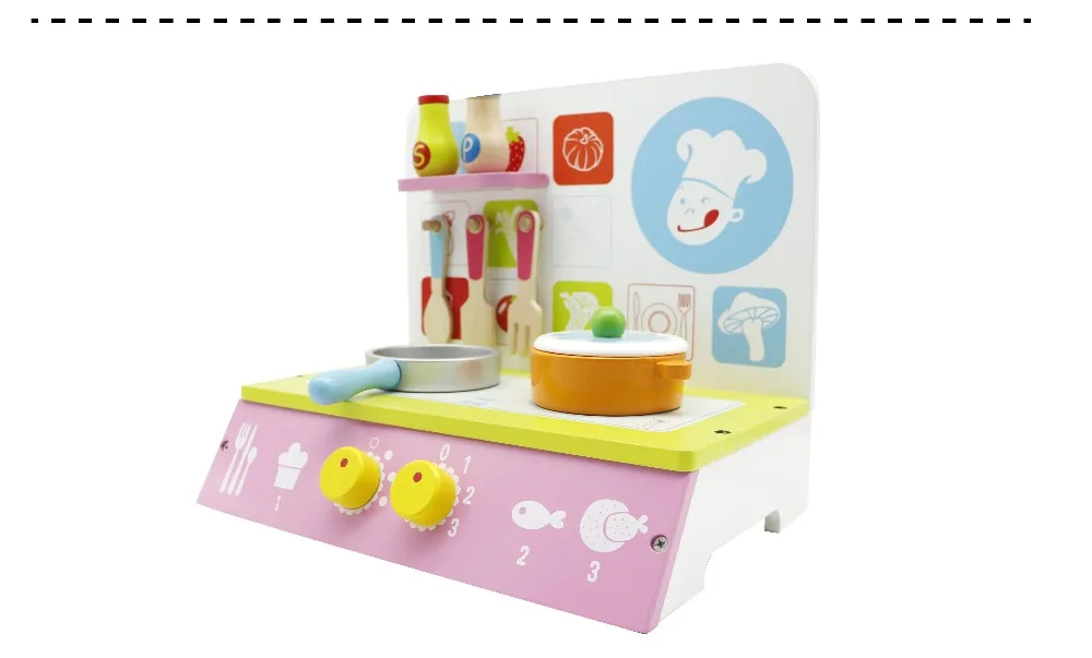 Mookids мать сад детские деревянные кухонные игрушки для приготовления пищи Деревянная Кухня ette газовая плита Развивающие игрушки для девочки подарок еда игрушка