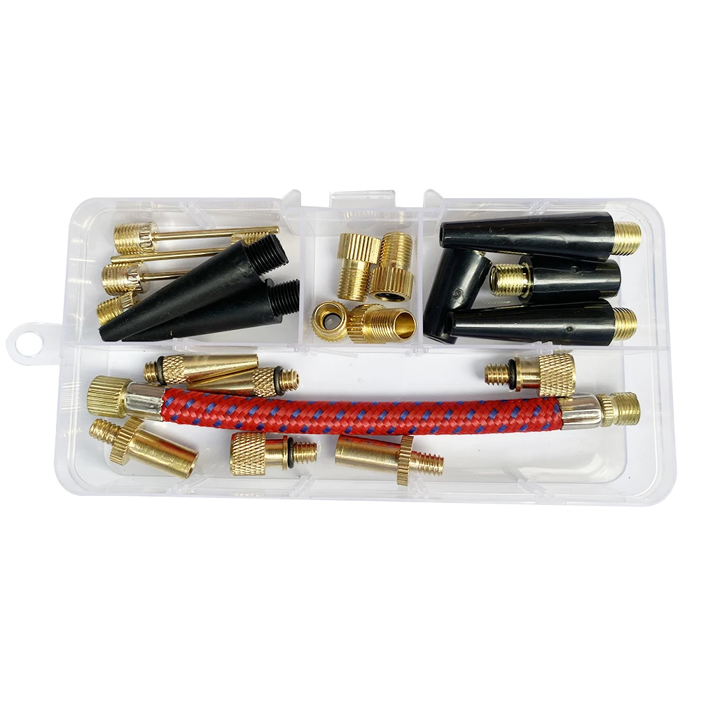 21pcs Bicycle Tyre Pump Adapter Set Kit Valve Connector Foot Ball Airbed | Спорт и развлечения