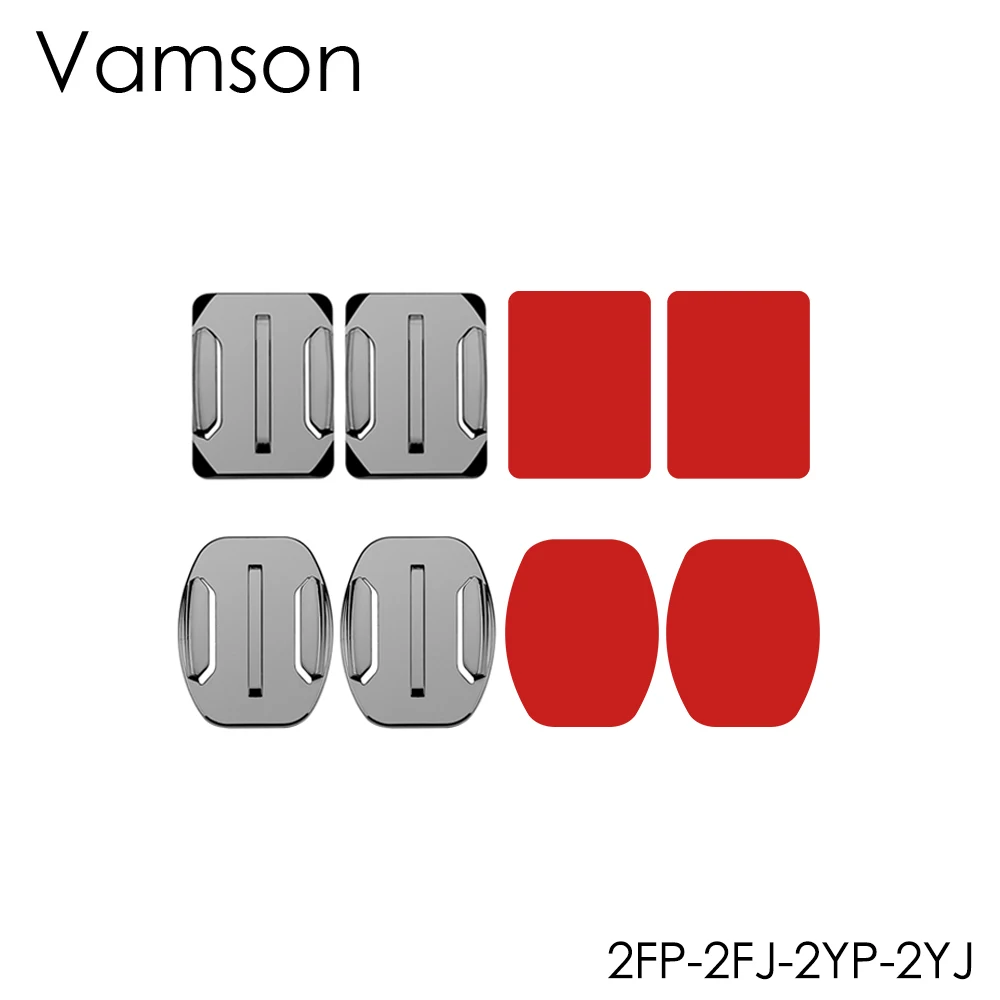 2FP-2FJ-2YP-2YJ Vamson For GoPro Hero 7 6 5 4 Adhesive Mounts 3M Sticky For DJI OSMO Action Curved Flat Mounts Sticky Pads for Xiaomi Yi VP106 - Цвет: 2FP-2FJ-2YP-2YJ