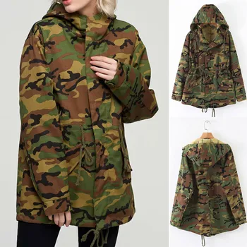 

Women's Winter Fashion Loose Casual Camouflage Hoodie Coat Dropshipping Leisure fashion The New winter winter