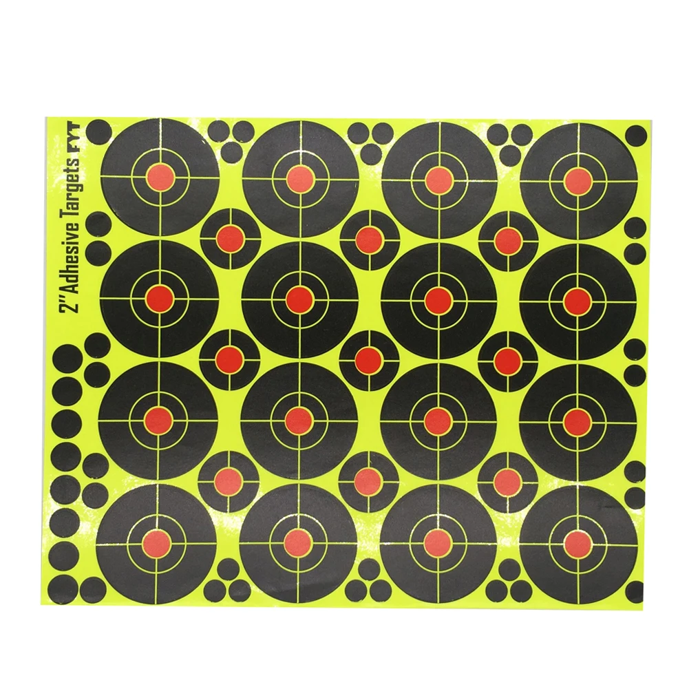 

10Pcs Sheets 2inch Adhesive Shooting Targets Paper Splatter Self Adhesive Sticker Shoot Multi-Bullseye Exercises Accessories N15