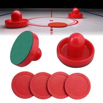 

Indoor 76mm Air Hockey Table Felt Pusher Set Hockey Air Hockey Set Home Table Game Replacement Accessories 2-Pucks 4-Slider Push