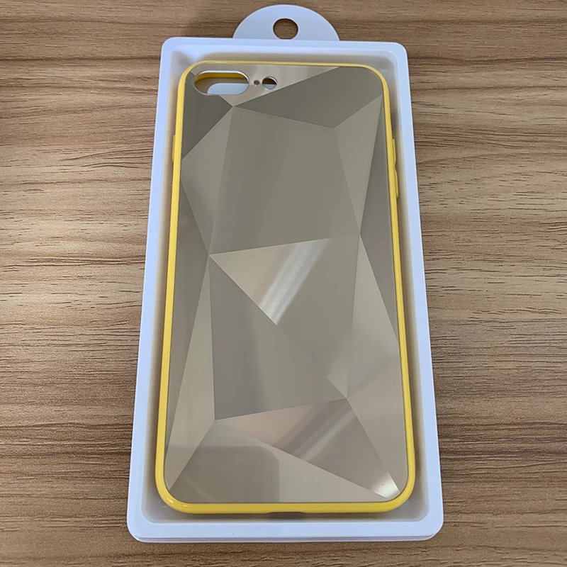 100 шт Новое поступление Роскошный блок зеркального стекла чехол с розничной коробкой для iPhone XS Max XR 6 7 8 Plus бесплатно DHL
