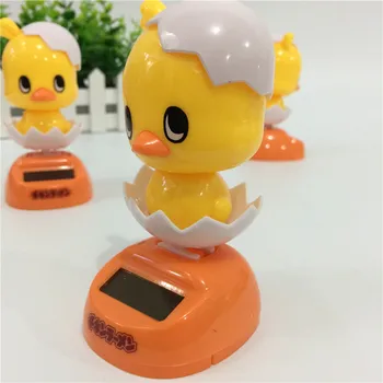 

Solar Powered Chick Eggshell Dancing Flip Flap Car Home Office Desk Ornament Decoration Dancer Bobble Head Toy Kids Xmas Gift