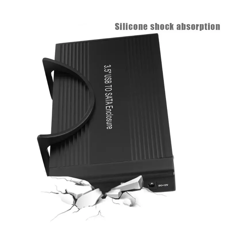 035LSU-EU/US жесткий диск 3,5 дюймов USB2.0 to SATA алюминиевый сплав яркий синий светодиодный индикатор внешняя поддержка 6 ТБ HDD Чехол