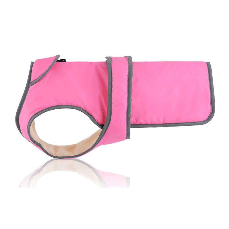 Benepaw теплая куртка для собак, для маленьких, средних и больших собак, водонепроницаемая Светоотражающая Одежда для питомцев, зимняя флисовая одежда для щенков, ветрозащитная - Цвет: Розовый
