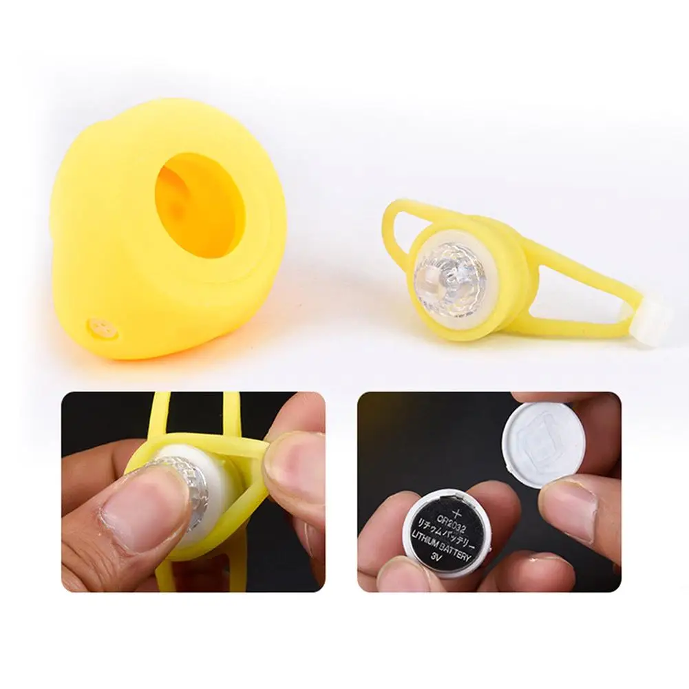 Bicycle Duckling Bell Bell Warning Light Hard Hat Helmet Bell Little Yellow Duck Horn Light Warning Light Cycling Equipment