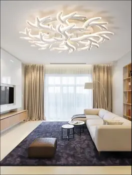 

Lamp living room lamp simple modern atmosphere home led creative personality master bedroom lamp Nordic antler ceiling lamp