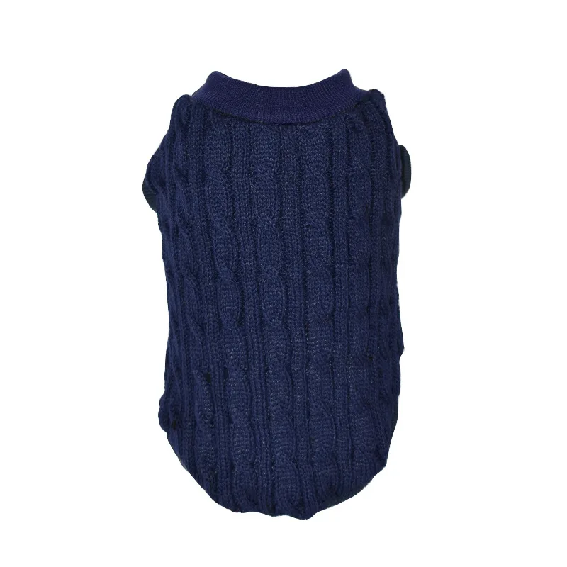 Свитер для собаки, вязаная одежда, XS-2XL, французский бульдог, мопс, маленькая собака, вязаные свитера, 4 цвета, HSD-374, теплая вязаная одежда L