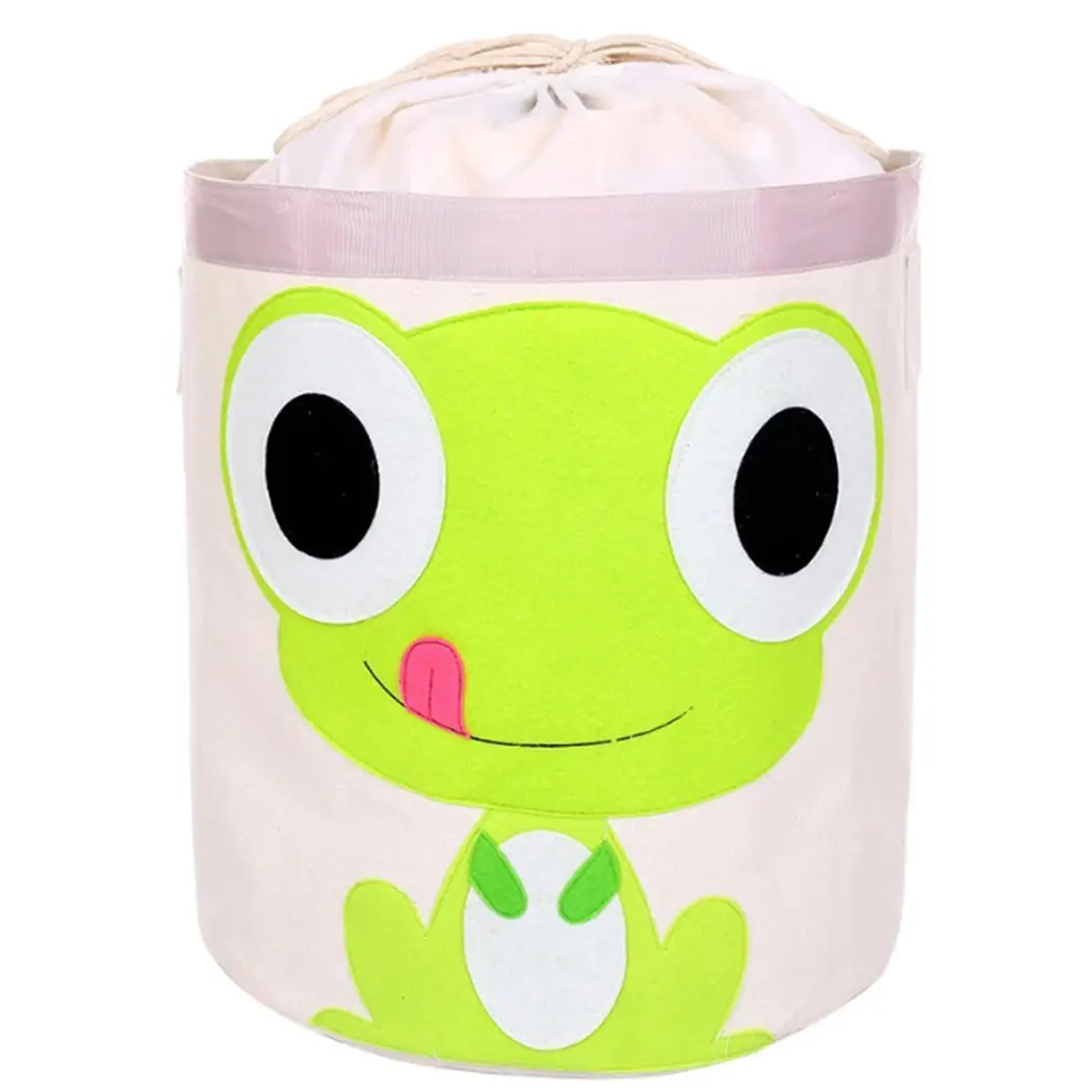 frog Детская сумка для хранения игрушек, хлопок, лен, домашняя мультяшная Пыленепроницаемая сумка для хранения, как на изображении, милая сумка для хранения - Цвет: frog
