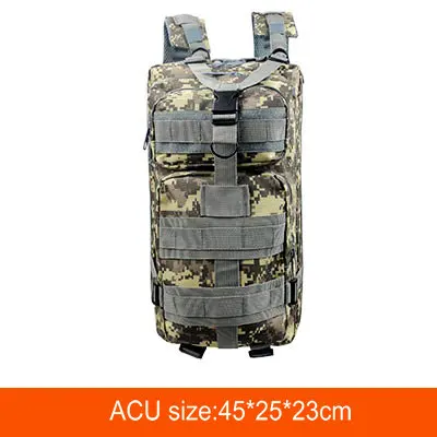 ACU Colour Военный тактический рюкзак для наружного использования Fjallraven Kanken тактическая сумка 600D Оксфорд военные рюкзаки большой походный рюкзак - Цвет: ACU Colour