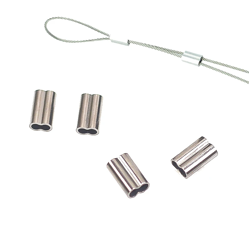 100 шт. алюминиевые обжимные трубки для морской рыбалки 6 размеров|Рыболовные