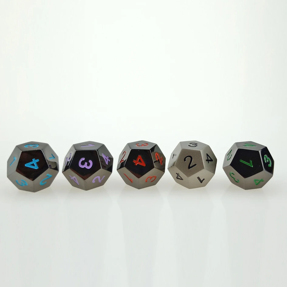

Rollooo Special Metal Dice 12 Sided D4 Twelve-sided Marked 1-4 Exist Various Colors