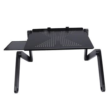 

Black 360 degree Adjustable foldable laptop Notebook Desk Table Fan Hole Stand Tray