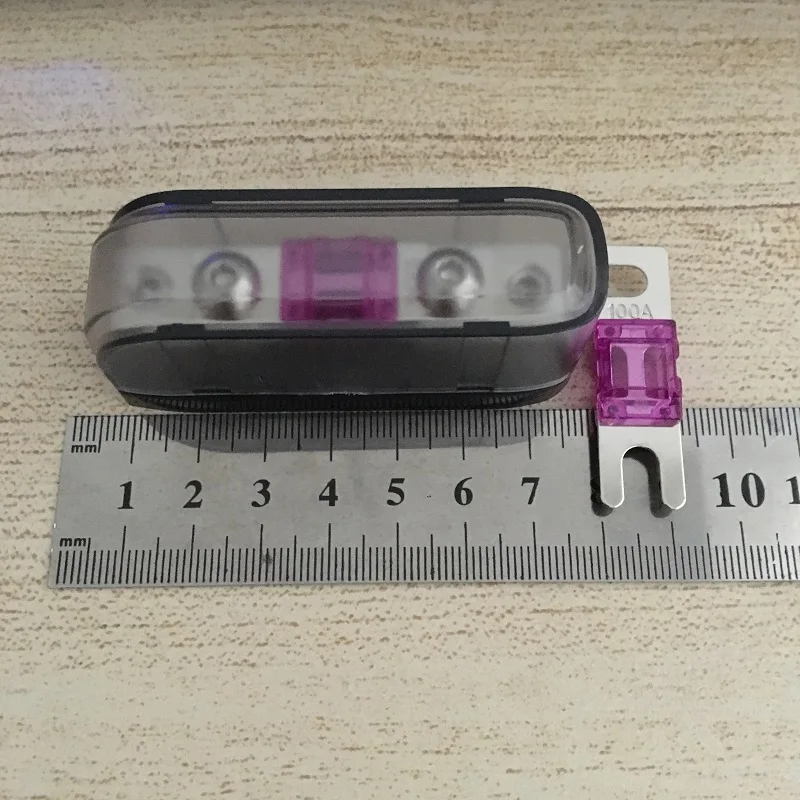 

20PCS/LOT Nickel Plated MINI ANL Fuse Holder Bolt-on Fuse Automotive Fuse Holder Fusible Link with Fuse 100A