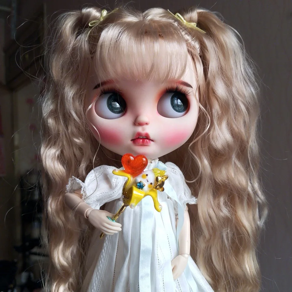 

neo Blyth Doll NBL 1/6 BJD Customized Frosted Face,big eyes Fashion girl makeup Ball Jointed Doll Live texture Ponytail princess