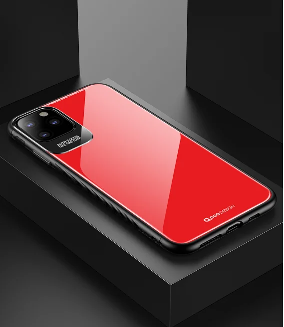 Однотонный чехол из закаленного стекла для телефона для iPhone 11 Pro XR XS Max X 8 7 6 6S Plus темно-зеленый анти-шок задняя крышка для iPhone 11 - Цвет: T6