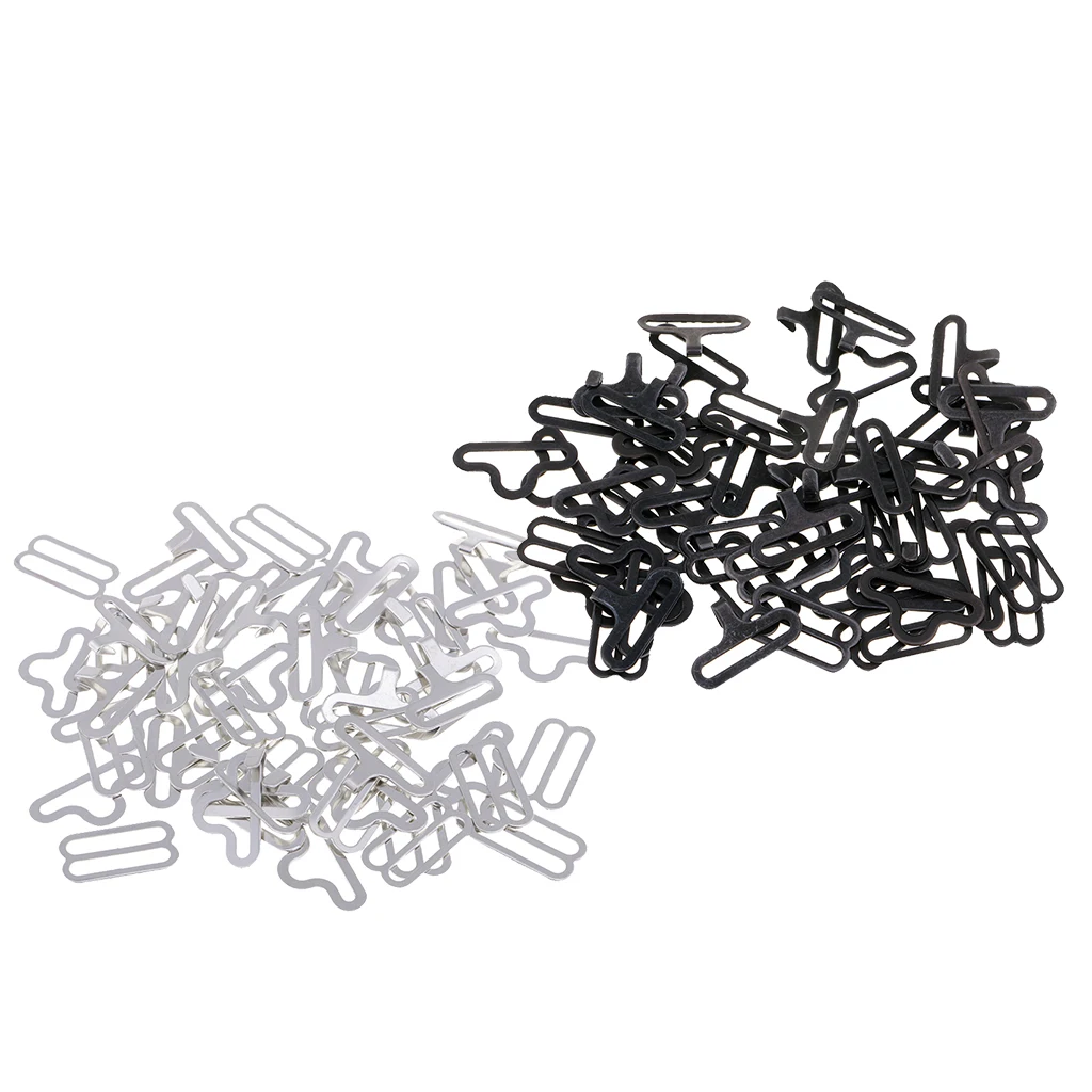 20 Sets Bow Tie Hardware Clip Metal Hook Sewing Fasteners for Necktie Strap