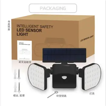 

Double Head Solar Pendant Light Outdoor Indoor Solar Lamp Powered Sunlight Waterproof PIR Motion Sensor Street Light for Garden