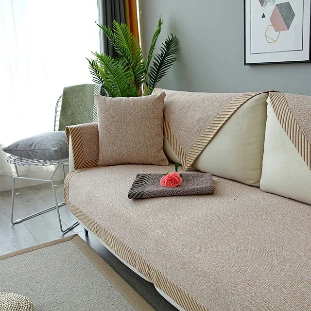 Льняное Хлопковое полотенце на диван Покрывало стеганое покрывало для дивана гостиная элегантный чехол для дивана и кресла Секционный многоразмерный диван
