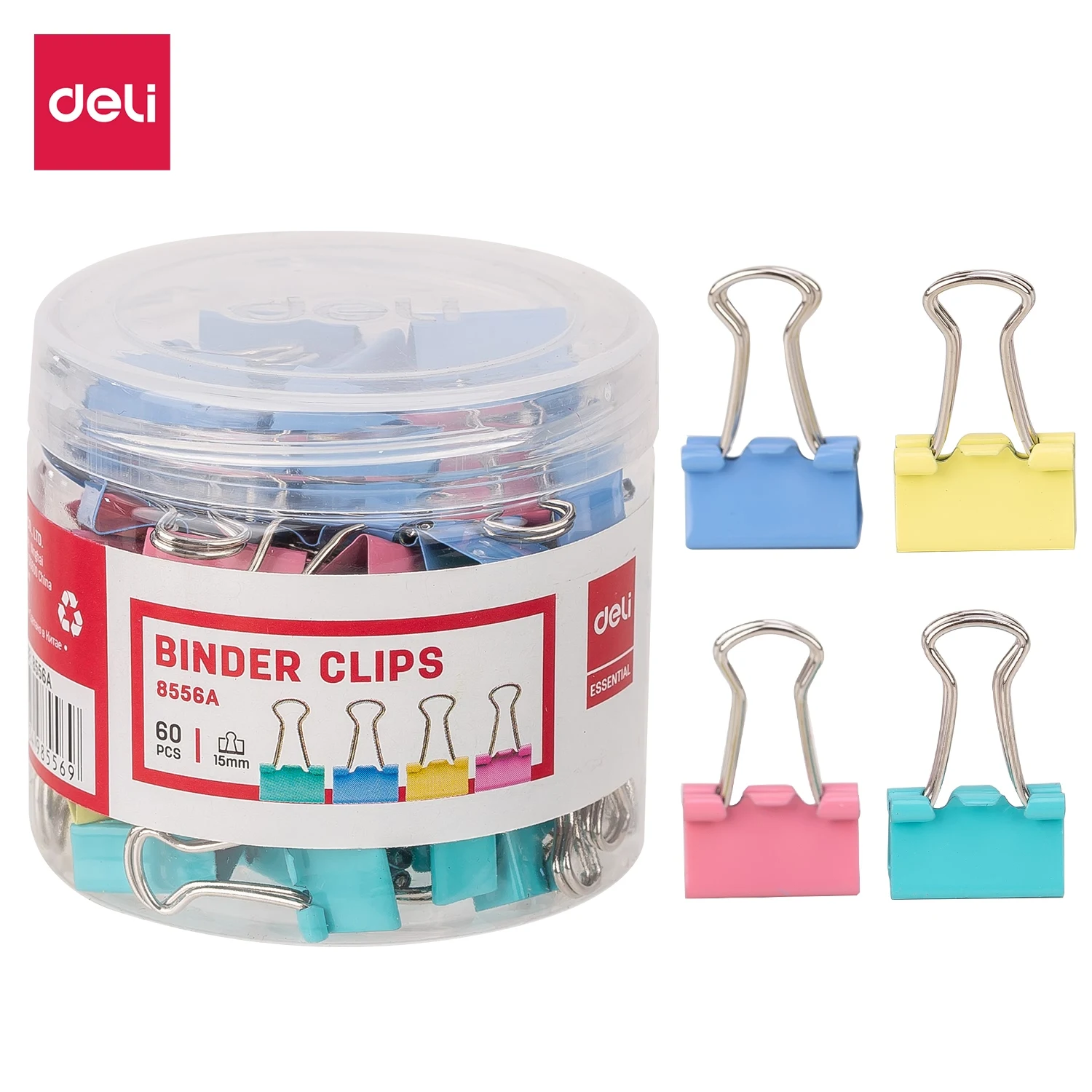 Buena Compra Deli Clip carpeta Color 15/19/25/32mm Multicolor clips de papel de archivo de documento de la Oficina de la escuela suministros E8554A Myw5eQ66qd9