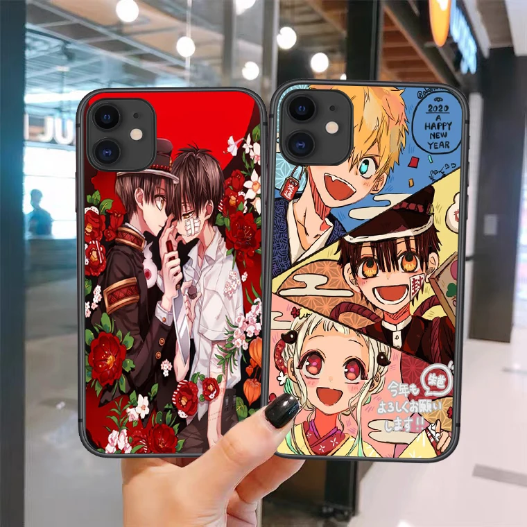 Японский аниме jibaku shounen hanako kun Черный силиконовый чехол для iPhone 11 12Pro Max 7 8 6S Plus SE 2020