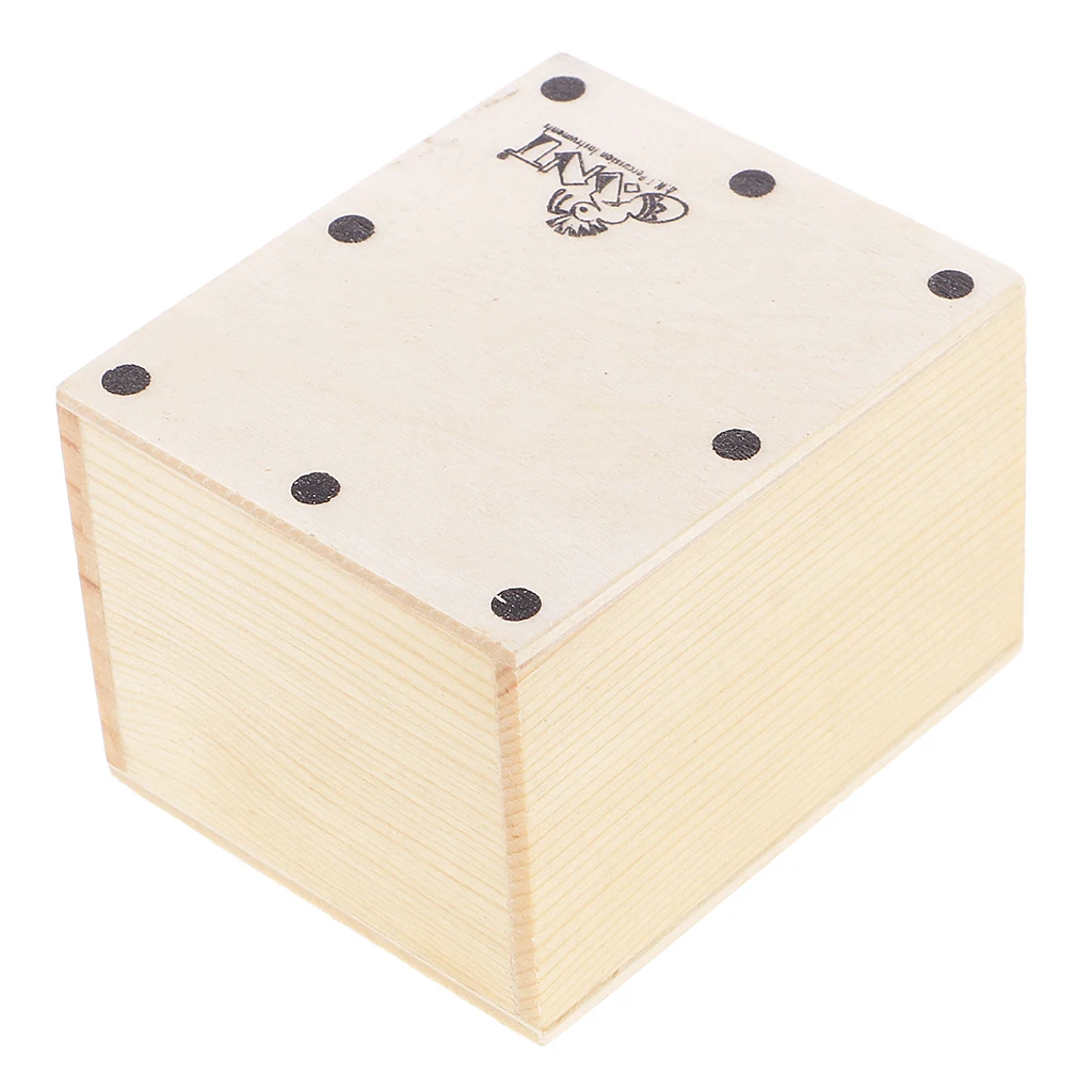 Mini Cajon Sand Shaker Wooden Hand Held Drum 6.5 x 5.2 x 4.3cm For Band Accompaniment Accessory DIY