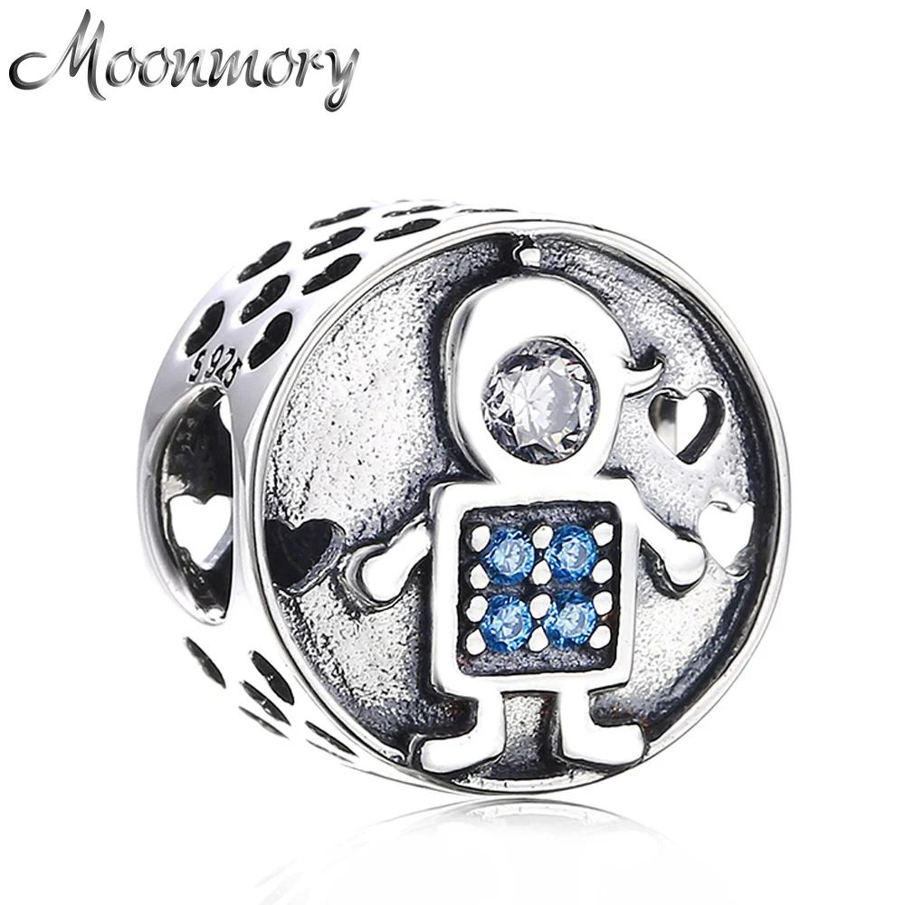 Moonmory оригинальный телефон серебряный милый ребенок мальчик и девочка с камнями