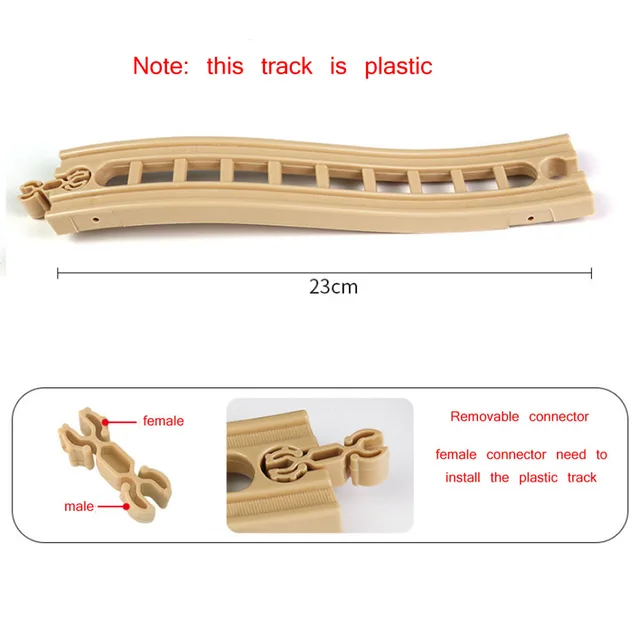 Wooden Track Railway Toys Beech Wooden Train Track Parts Accessories Fit Biro All Brands Wood Track Educational Toys for Kids 2