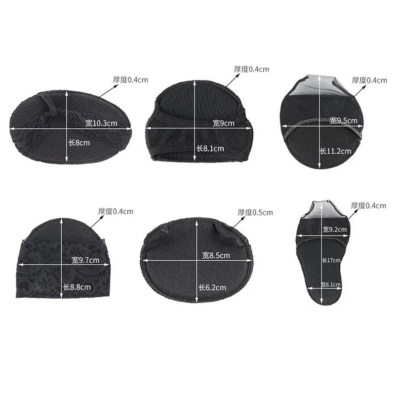 Модные женские кружевные стельки для девочек 1 пара невидимые дышащие туфли без