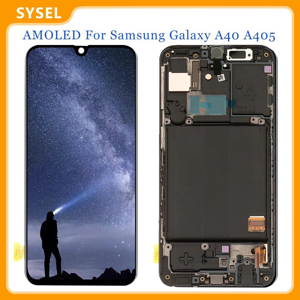 Дигитайзер экрана для Samsung Galaxy A40 2019 A405 A405F A405FN/DS сенсорная панель стекло датчик в