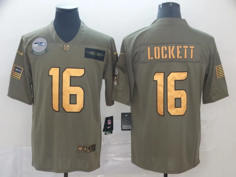 Stitiched, Seattle, lockett 16 Рихард Шерман, Kam канцлер, Рассел вилсонс, Jimmy Graham, Эрл Томас Сихокс Джерси - Цвет: Коричневый