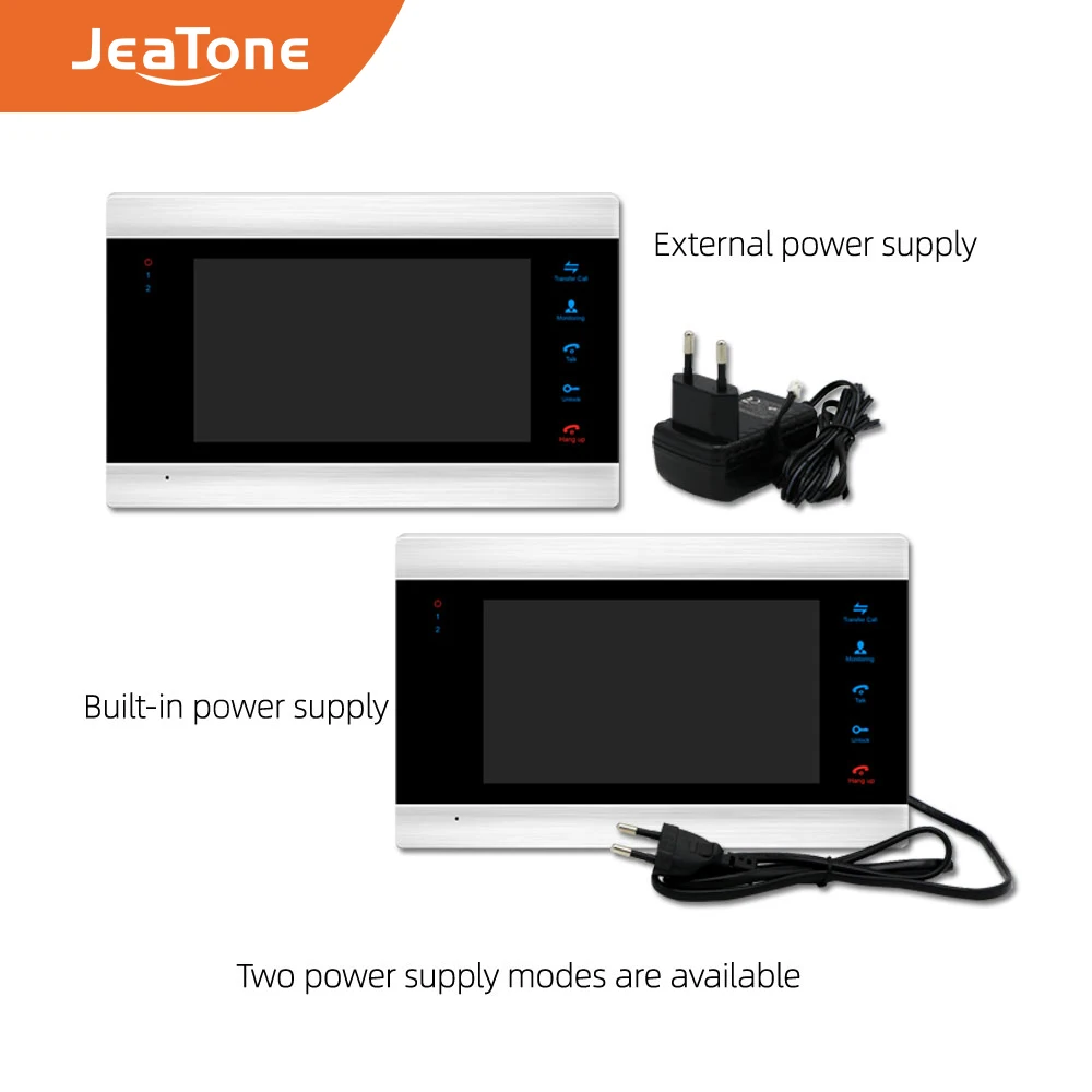 7 inch Indoor Monitor Video Door Phone Doorbell Intercom System Photo Video Recording Taking Silver Wall Mounting Monitor