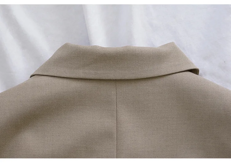 TVVOVVIN Autumn Concise Hong Kong Flavor Solid Color Both Row Buckle Long Sleeve Short Fund Small Suit Woman ZX188