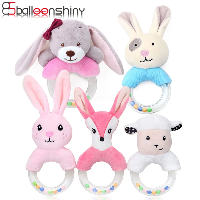 Balleenshiny милые детские погремушки игрушки мультфильм животных кровать детские игрушки для 0-12 месяцев развивающие кролик ручные колокольчики Baby Speelgoed
