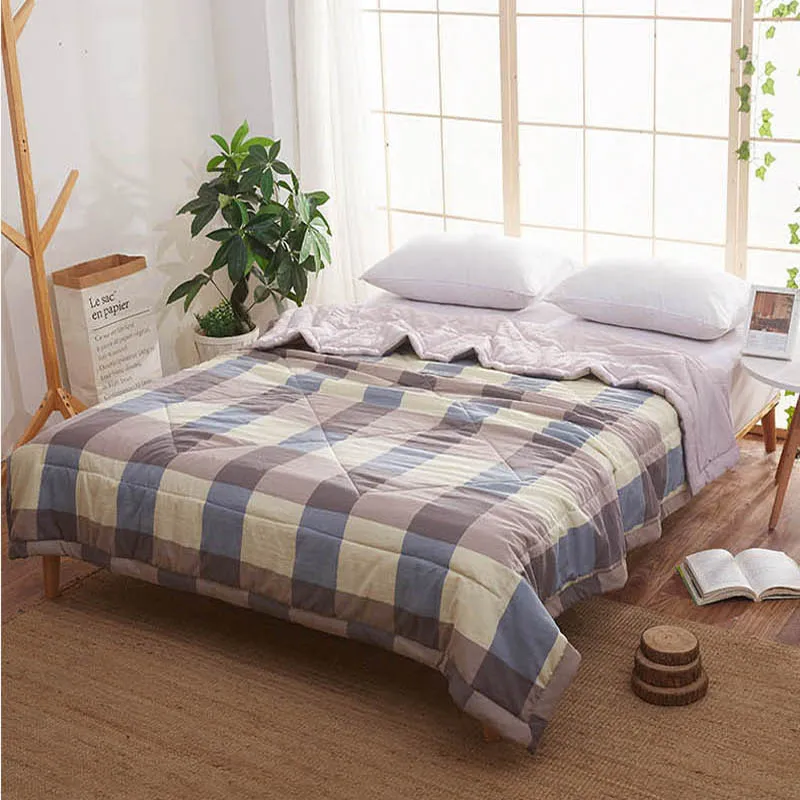 Summer Quilt Blanket for Bed Plaid Bed Cover Bedspreads for Double Bed Thin Comforter Bed Coverlet Bedding Gift Drop Shipping