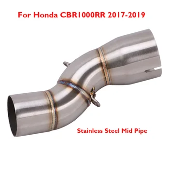 

Slip on CBR1000RR Motorcycle Exhaust Pipe Connecting Mid Pipe Modified Link Tube Pipe for Honda CBR1000RR 2017 2018 2019