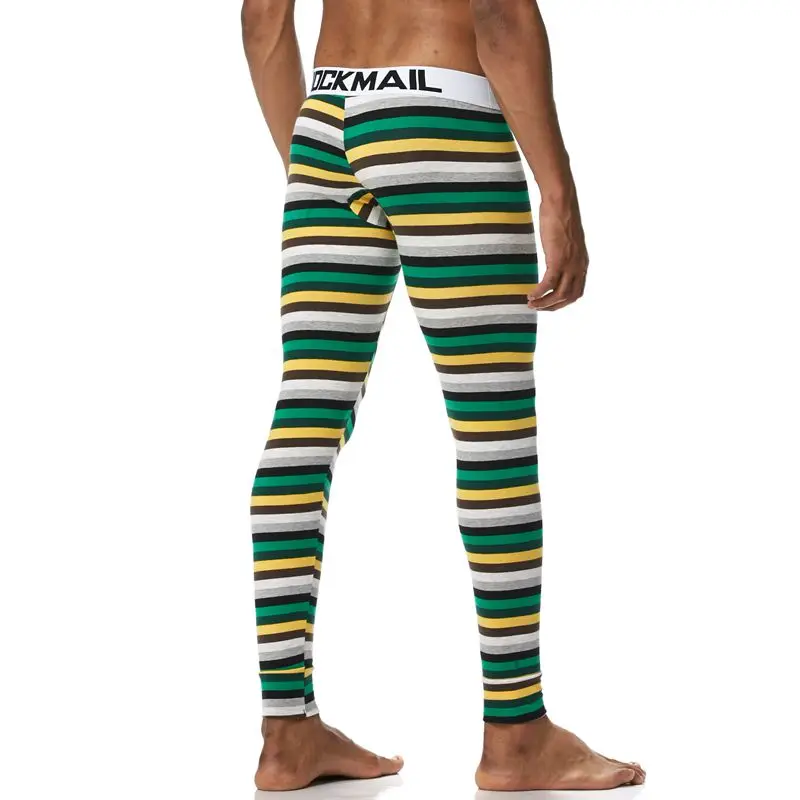 JOCKMAIL, брендовые новые осенние и зимние мужские кальсоны, термобелье, леггинсы, штаны, высокое качество, хлопок, модные, сексуальные, в полоску